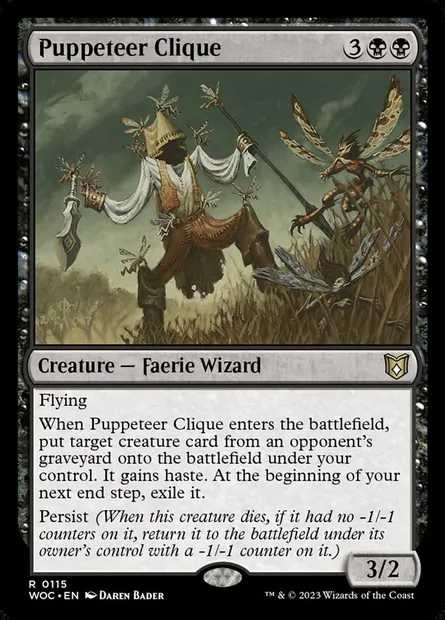 Puppeteer Clique, Magic card WOC 115 — Wilds of Eldraine Commander set