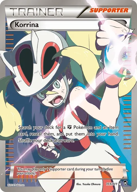 Korrina, Pokémon card FFI 111 — Furious Fists set