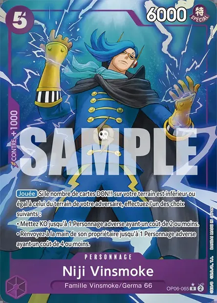 Niji Vinsmoke, carte One Piece OP06-065 — extension ONE PIECE CARD THE BEST