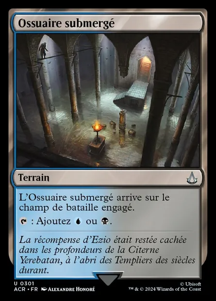 Ossuaire submergé, carte Magic ACR 301 — extension Assassin's Creed
