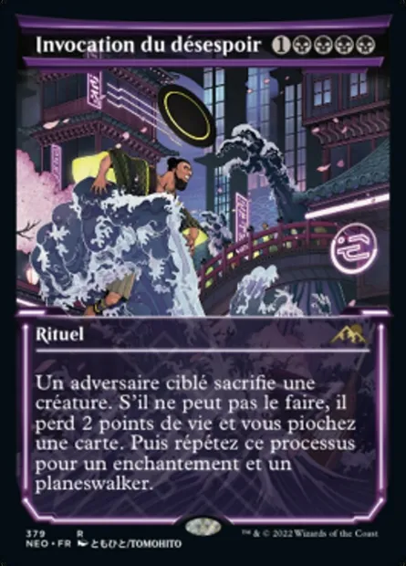 Invocation du désespoir, carte Magic NEO 379 — extension Kamigawa: La Dynastie Néon