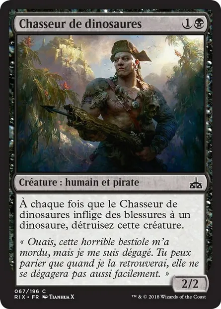 Chasseur de dinosaures, carte Magic RIX 67 — extension Les combattants d'Ixalan