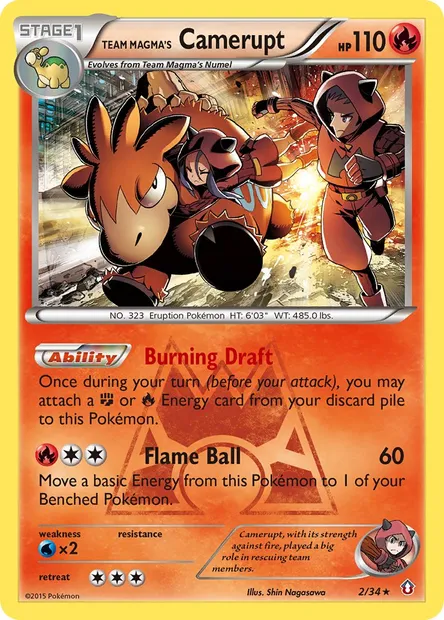 Team Magma's Camerupt, Pokémon card DCR 2 — Double Crisis set