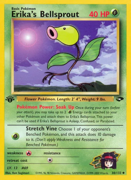 Chétiflor d'Erika, carte Pokémon GC 38 — extension Gym Challenge