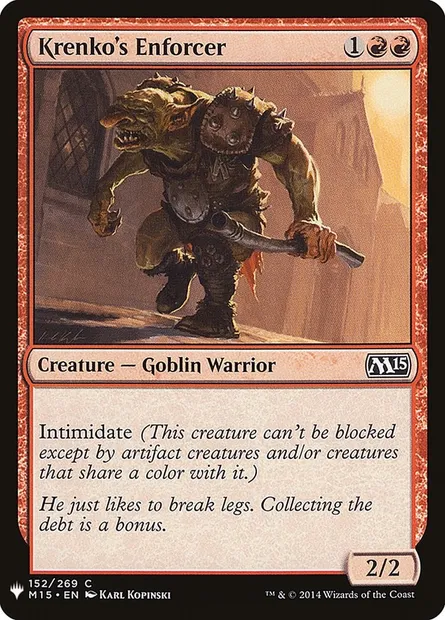 Krenko's Enforcer, Magic card PLST M15-152 — The List set