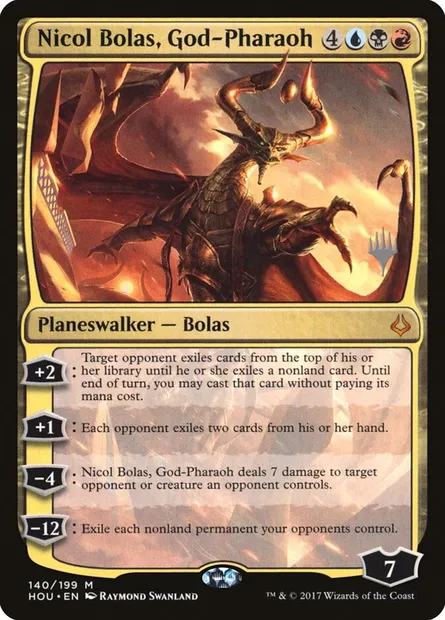 Nicol Bolas, God-Pharaoh, Magic card PHOU 140p — Hour of Devastation Promos set