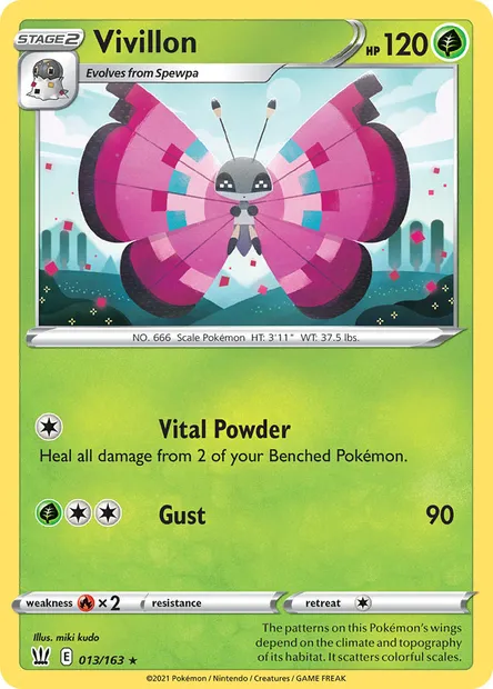 Vivillon, Pokémon card BST 13 — Battle Styles set