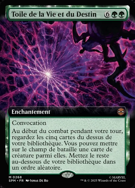 Toile de la Vie et du Destin, carte Magic SPM 268 — extension Marvel's Spider-Man