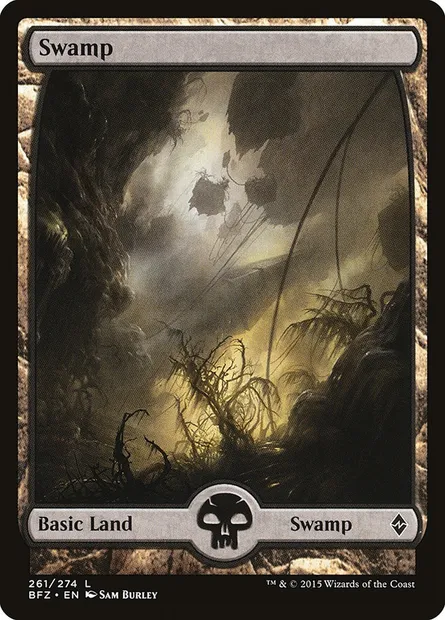Swamp, Magic card BFZ 261 — Battle for Zendikar set