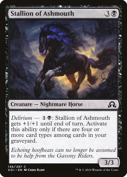 Stallion of Ashmouth, Magic card SOI 136 — Shadows over Innistrad set
