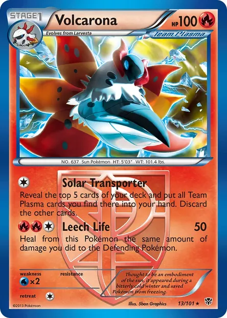 Volcarona, Pokémon card PLB 13 — Plasma Blast set
