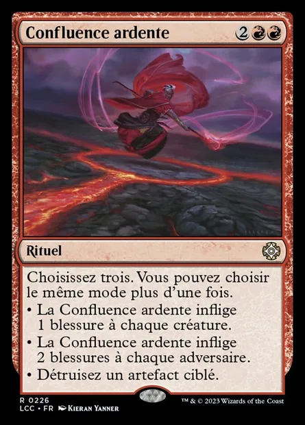 Confluence ardente, carte Magic LCC 226 — extension The Lost Caverns of Ixalan Commander