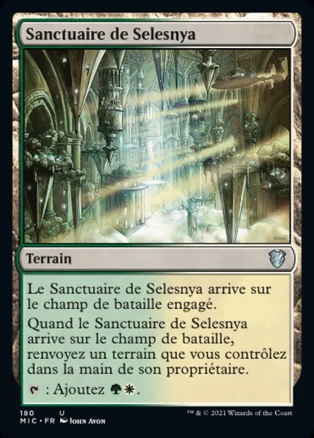 Sanctuaire de Selesnya, carte Magic MIC 180 — extension Midnight Hunt Commander
