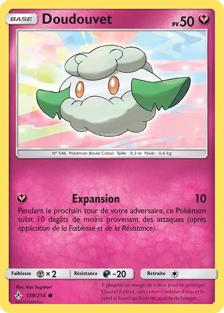 Doudouvet, carte Pokémon UNB 139 — extension Alliance Infaillible