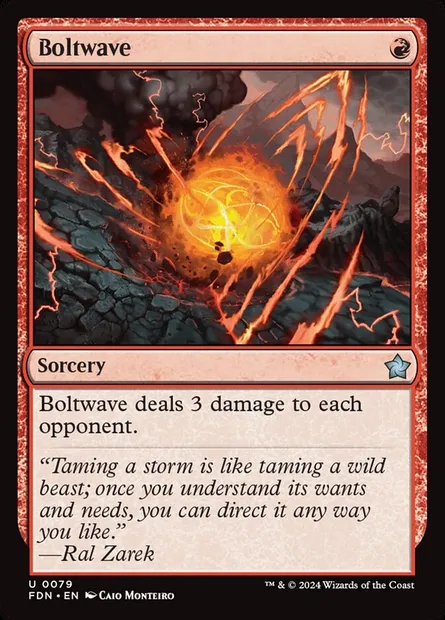 Boltwave, Magic card FDN 79 — Foundations set