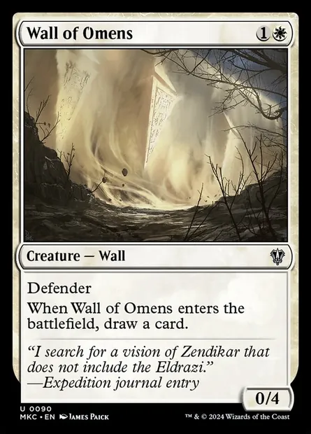 Wall of Omens, Magic card MKC 90 — Murders at Karlov Manor Commander set