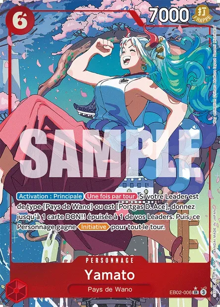 Yamato, carte One Piece EB02-006 — extension Anime 25th Collection