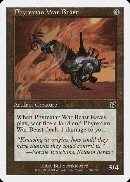 Phyrexian War Beast, Magic card DKM 37b — Deckmasters set