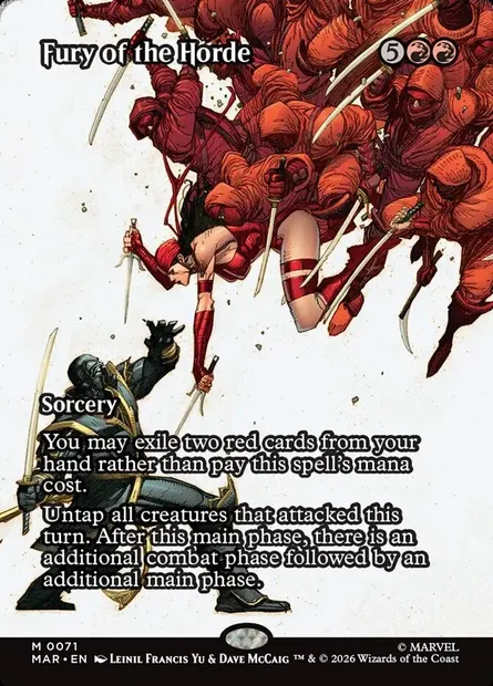 Fureur de la horde, carte Magic MAR 71 — extension Marvel Universe