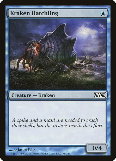 Kraken Hatchling, Magic card M13 58 — Magic 2013 set