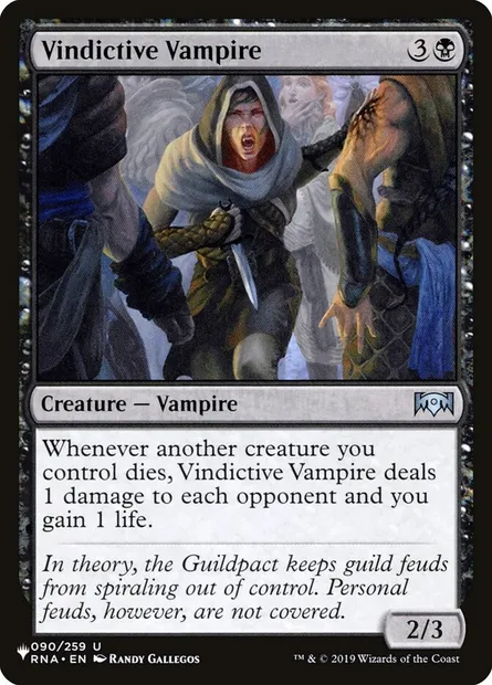 Vampire vindicative, carte Magic PLST RNA-90 — extension The List