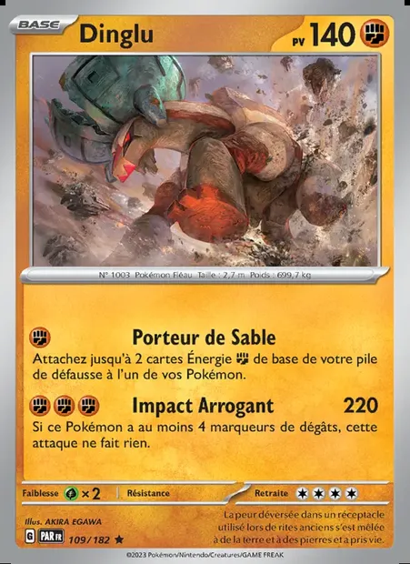 Dinglu, carte Pokémon PAR 109 — extension Faille Paradoxe