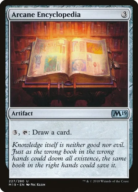 Arcane Encyclopedia, Magic card M19 227 — Core Set 2019 set