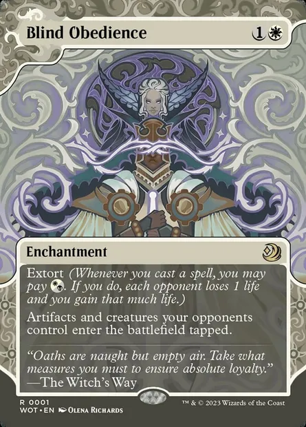 Blind Obedience, Magic card WOT 1 — Wilds of Eldraine: Enchanting Tales set