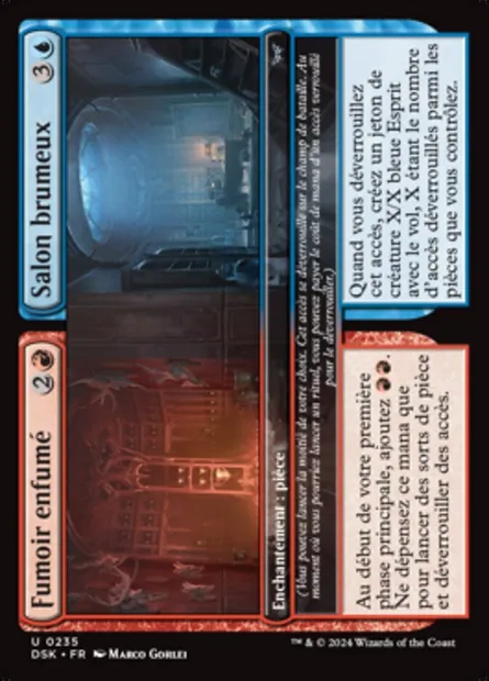 Fumoir enfumé // Salon brumeux, carte Magic DSK 235 — extension Duskmourn: House of Horror