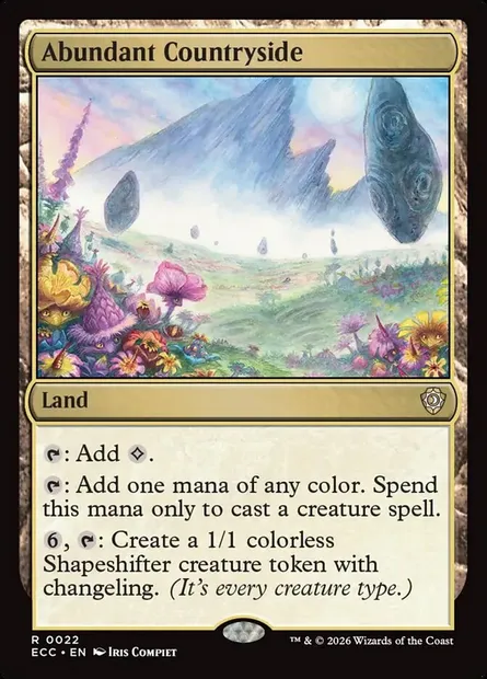 Abundant Countryside, Magic card ECC 22 — Lorwyn Eclipsed Commander set