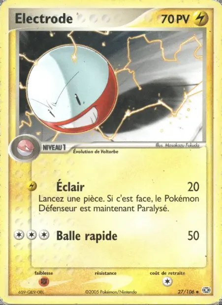 Électrode, carte Pokémon EM 27 — extension EX Émeraude