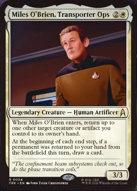 Miles O'Brien, Transporter Ops, Magic card TRK 24 — Star Trek set