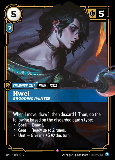 Hwei, carte Riftbound UNL 080 — extension Unleashed