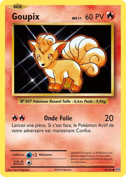 Goupix, carte Pokémon EVO 14 — extension Évolutions