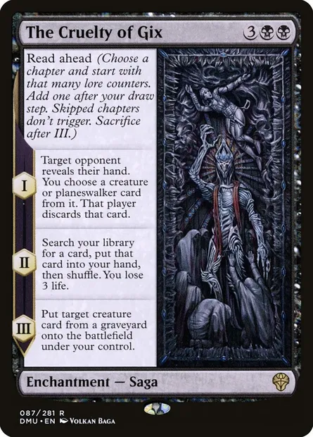 The Cruelty of Gix, Magic card DMU 87 — Dominaria United set