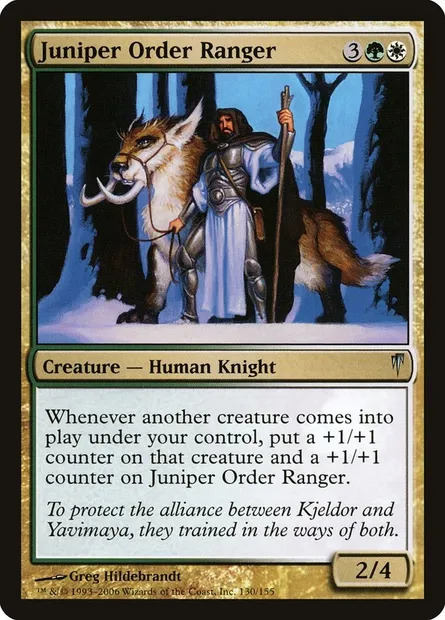 Juniper Order Ranger, Magic card CSP 130 — Coldsnap set