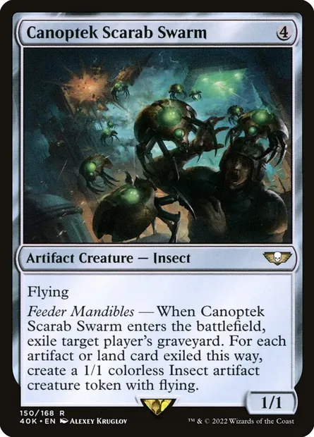 Canoptek Scarab Swarm, Magic card 40K 150 — Warhammer 40,000 Commander set