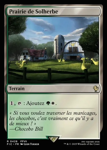 Prairie de Solherbe, carte Magic FIC 428 — extension Final Fantasy Commander