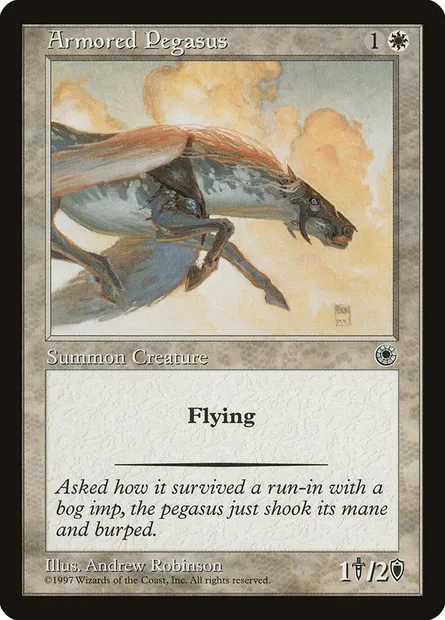 Armored Pegasus, Magic card POR 6 — Portal set