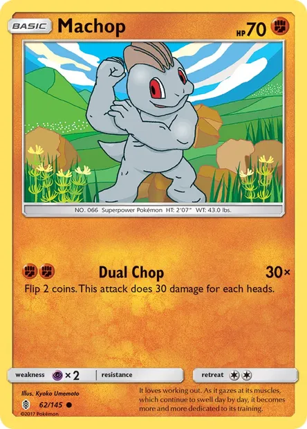 Machop, Pokémon card GRI 62 — Guardians Rising set