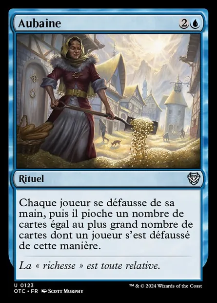 Aubaine, carte Magic OTC 123 — extension Outlaws of Thunder Junction Commander
