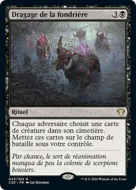 Dragage de la fondrière, carte Magic C20 43 — extension Commander 2020