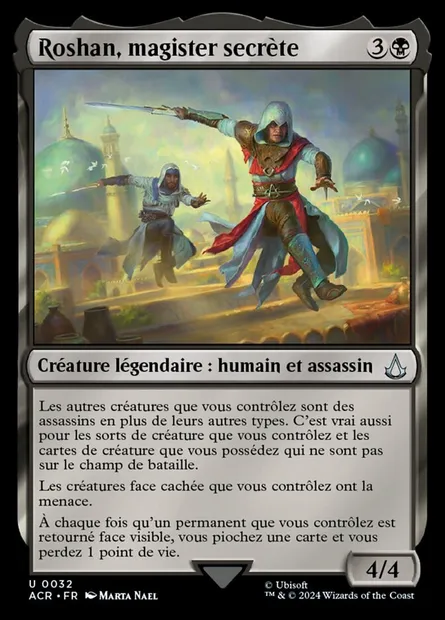 Roshan, magister secrète, carte Magic ACR 32 — extension Assassin's Creed