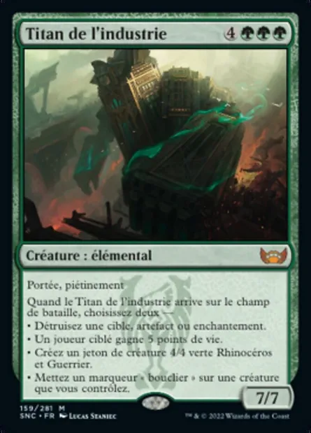 Titan de l'industrie, carte Magic SNC 159 — extension Les rues de la Nouvelle-Capenna
