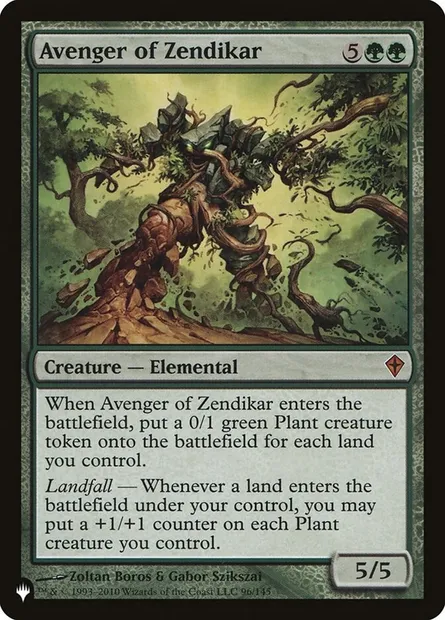 Vengeur de Zendikar, carte Magic PLST WWK-96 — extension The List