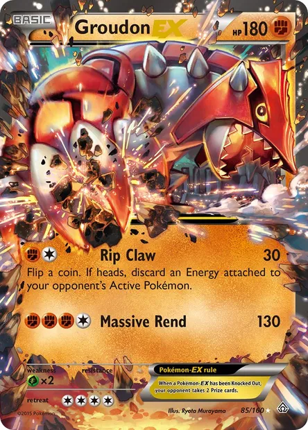 Groudon EX, Pokémon card PRC 85 — Primal Clash set