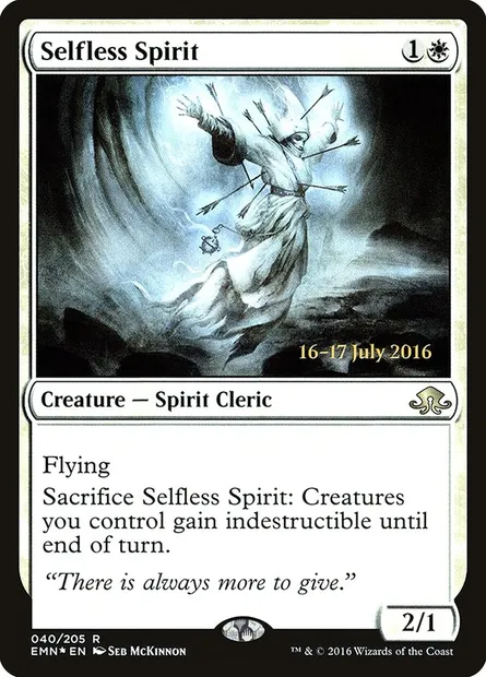 Esprit dévoué, carte Magic PEMN 40s — extension Eldritch Moon Promos
