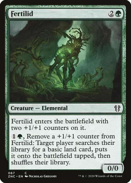 Fertilid, Magic card ZNC 67 — Zendikar Rising Commander set