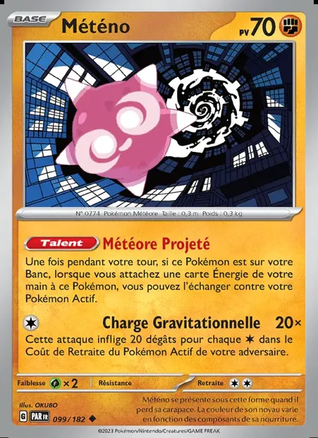 Météno, carte Pokémon PAR 099 — extension Faille Paradoxe