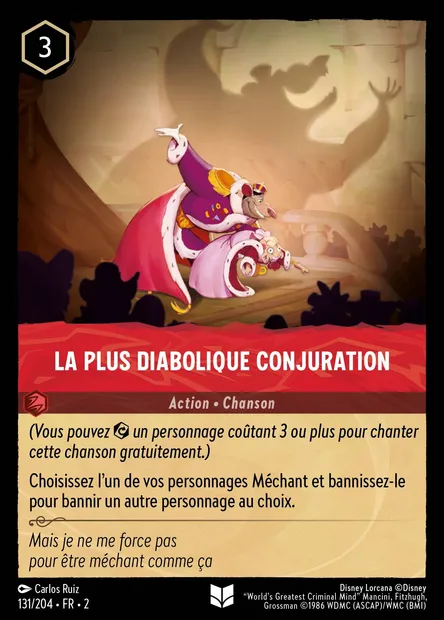 La plus diabolique conjuration, carte Disney Lorcana CH2-131 — extension L'Ascension des Floodborn